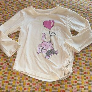 bcg Toddler Girls Size 3T Valentine’s Day Rabbit Heart Balloon Shirt